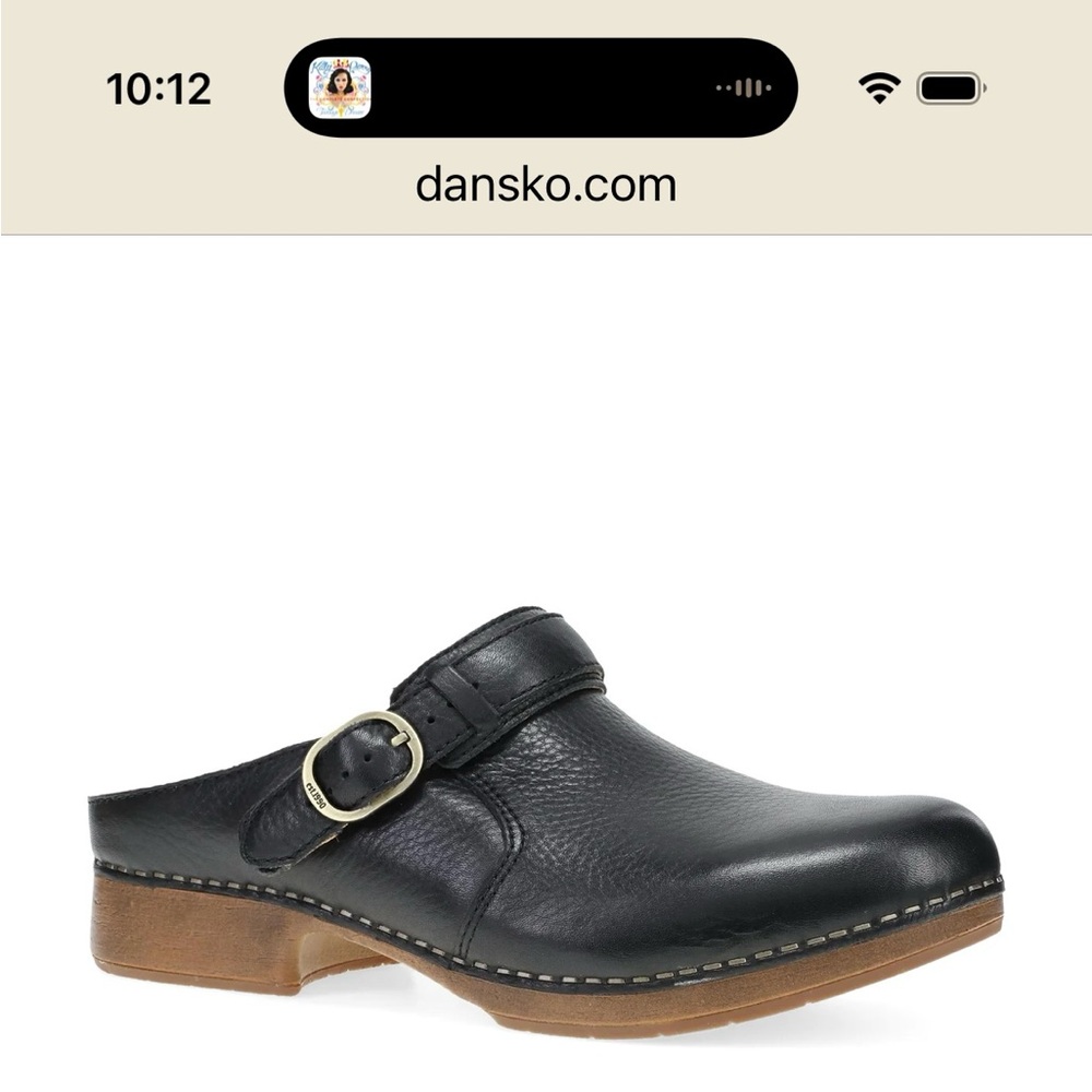 Dansko Millie Black Slingback Clogs